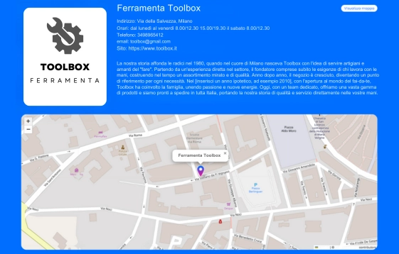 Esempio di mappa interattiva su quitrova per aumentare la visibilità di un negozio